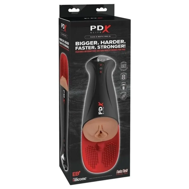 PDX ELITE - FAP-O-MATIC PRO XL AUTOMATISCHE VIBRERENDE STROKER BRUIN 34,9 CM