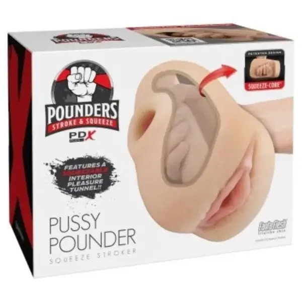 PDX PLUS - REALISTISCHE VAGINA PUSSY POUNDER SQUEEZE STROKER 18 CM