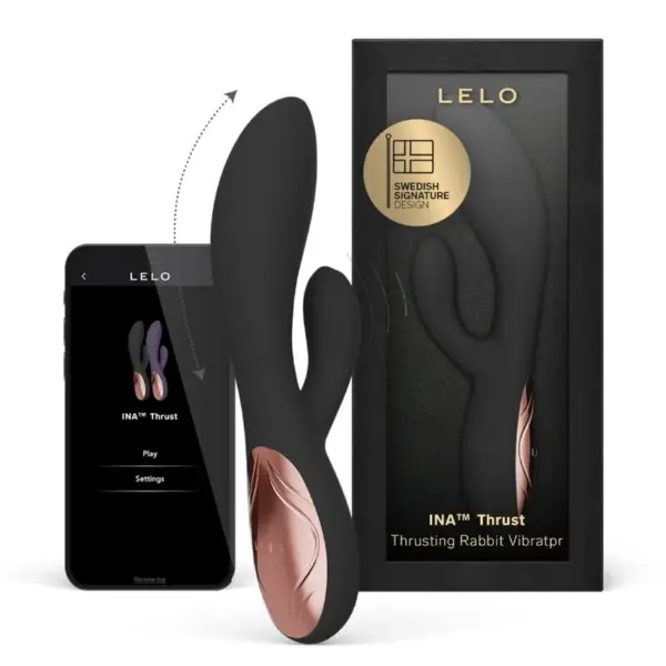 LELO - INA THRUST RABBIT TRUSTVIBRATOR ZWART