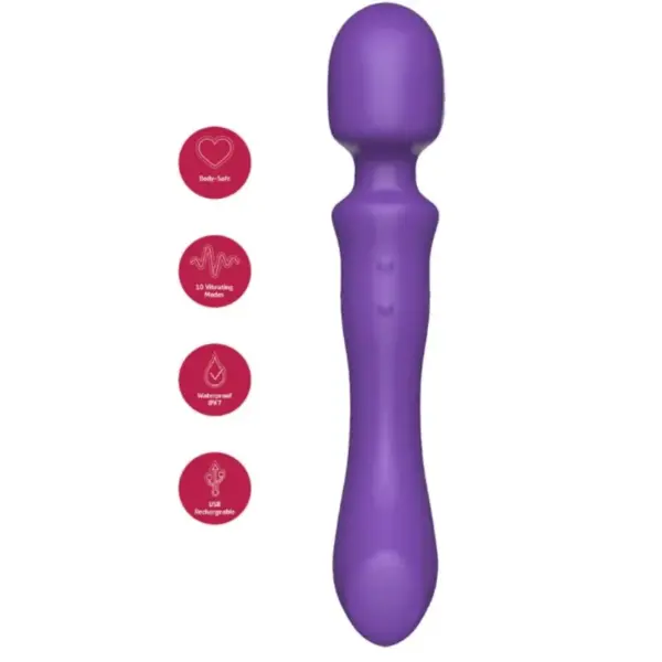 SHE.E.O - DUBBELZIJDIGE VIBRERENDE MASSAGESTOK PAARS