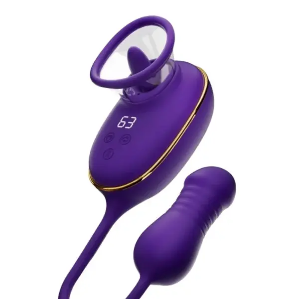 SHE.E.O - CLITORALE ZUIGTOOL MET LIKEFFECT EN PAARSE ANALE STIMULATOR