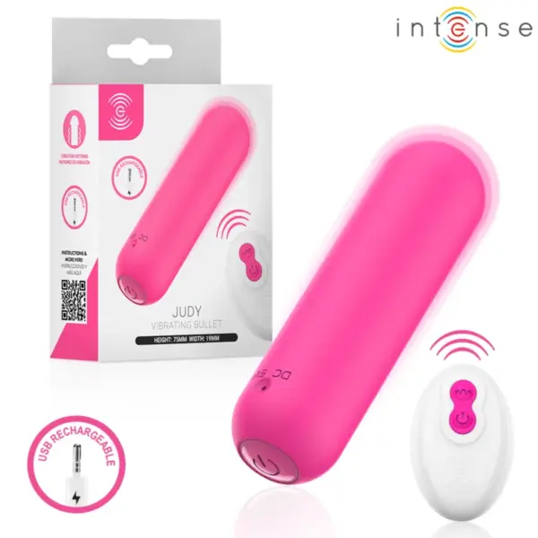 INTENSE - JUDY OPLAADBARE VIBRERENDE KOGEL MET AFSTANDSBEDIENING ROZE
