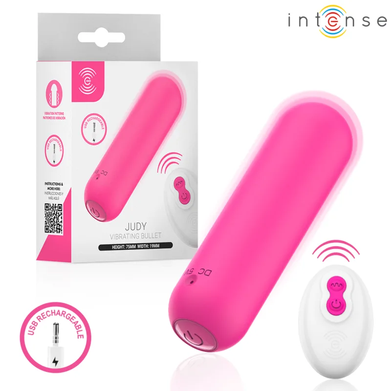 INTENSE - JUDY OPLAADBARE VIBRERENDE KOGEL MET AFSTANDSBEDIENING ROZE
