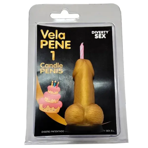 DIABLO PICANTE - PENISKAARS IN DE VORM VAN HET NUMMER 1, GOUDKLEURIG
