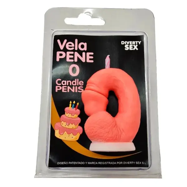 DIABLO PICANTE - PENISKAARS IN DE VORM VAN HET CIJFER 0 ROZE KLEUR