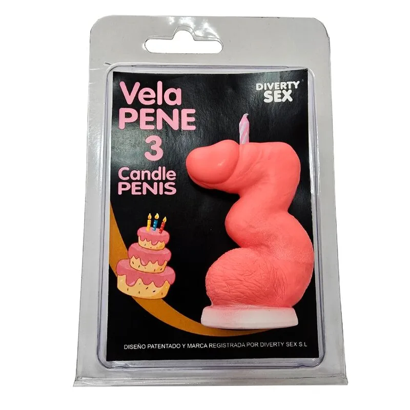 DIABLO PICANTE - PENISKAARS IN DE VORM VAN HET NUMMER 3, ROZE KLEUR