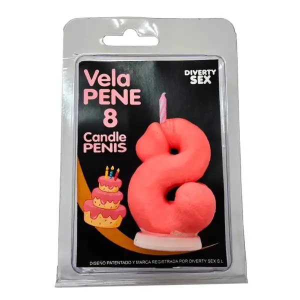 DIABLO PICANTE - PENISKAARS IN DE VORM VAN HET CIJFER 8, ROZE KLEUR