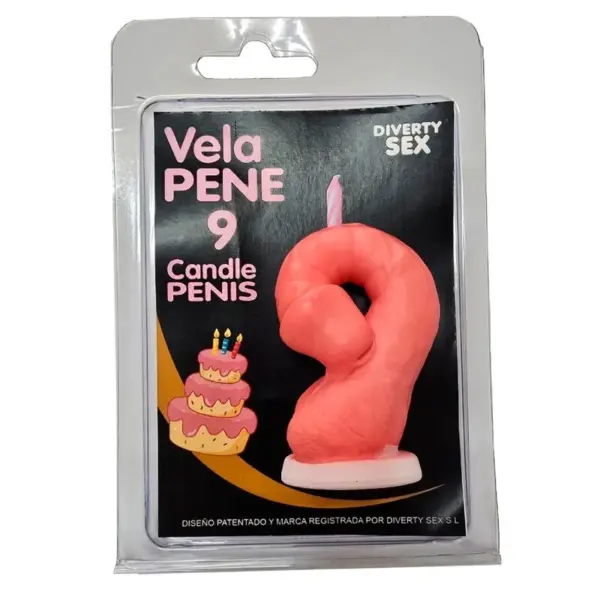 DIABLO PICANTE - PENISKAARS IN DE VORM VAN HET CIJFER 9 ROZE KLEUR