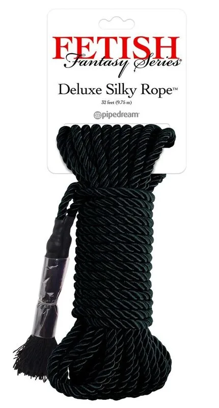 FETISH FANTASY SERIES - ZWART DELUXE ZIJDE TOUW 9,75 M
