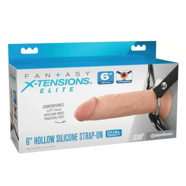 FANTASY X-TENSIONS ELITE - 15,2 CM HOLLE SILICONEN STRAP-ON