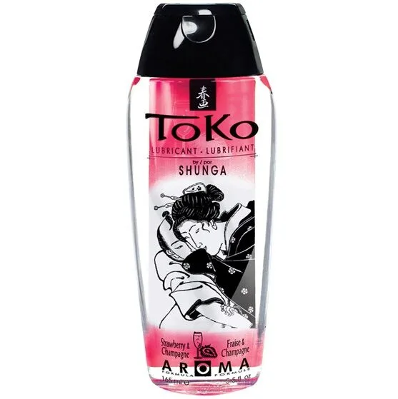 SHUNGA - TOKO AROMA GLIJMIDDEL AARDBEIEN EN CHAMPAGNE