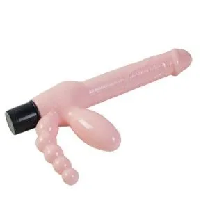 BAILE - TPR DRAADLOOS HARNAS MET VIBRATIE EN ANALE STIMULATIE 25,4 CM