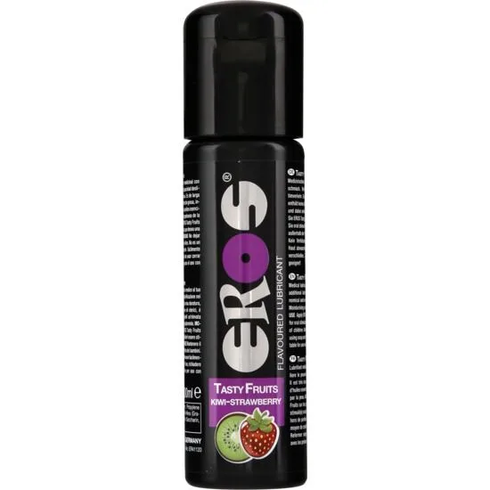 EROS - SMAKELIJKE FRUITS AARDBEI EN KIWI GLIJMIDDEL 100 ML