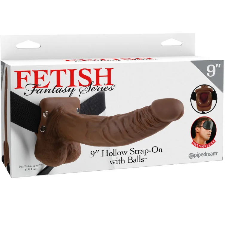 FETISH FANTASY SERIE - 9 HOLLE BALLEN HARNAS MAN 22,9 CM BRUIN