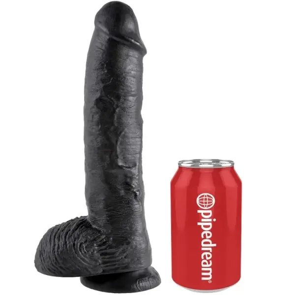 KING COCK - ZWARTE REALISTISCHE PENIS 26,5 CM