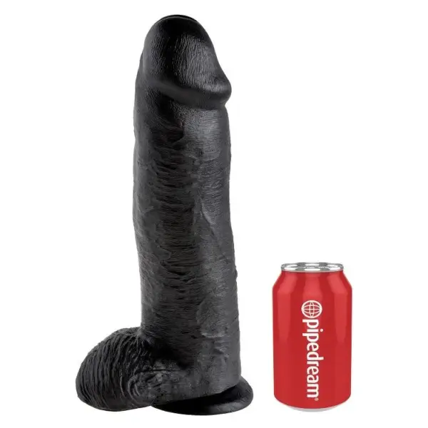 KING COCK - ZWARTE REALISTISCHE PENIS 30,48 CM