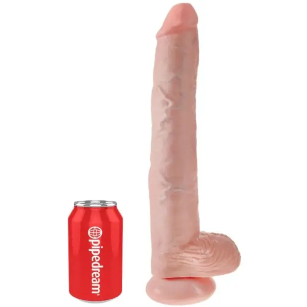 KING COCK - PENIS MET TESTIKELS 35,6 CM NATUURLIJKE KLEUR