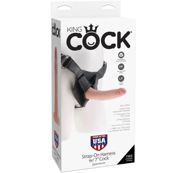 KING COCK - HARNAS MET REALISTISCHE PENIS 17.8 CM