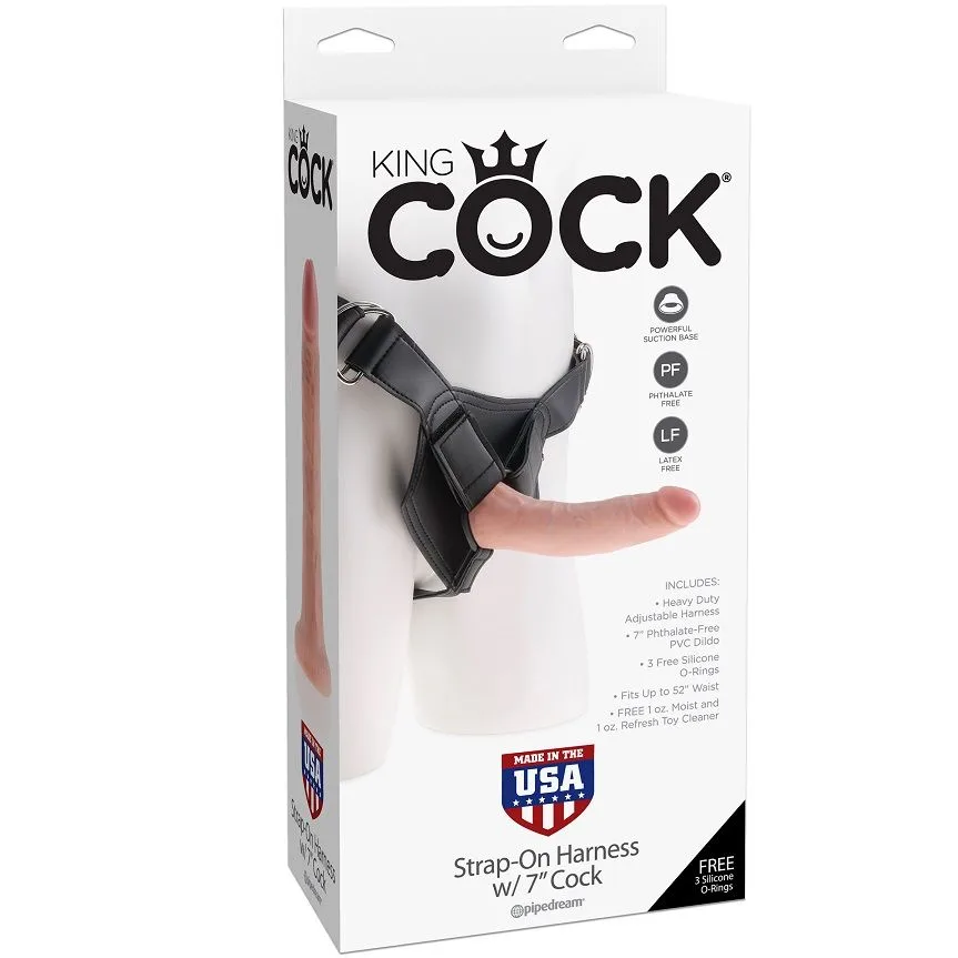 KING COCK - HARNAS MET REALISTISCHE PENIS 17.8 CM