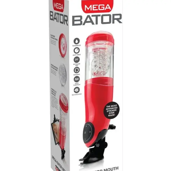 EXTREME TOYZ - PDX MEGA BATOR USB MANNELIJKE MASTURBATOR MOND ROOD