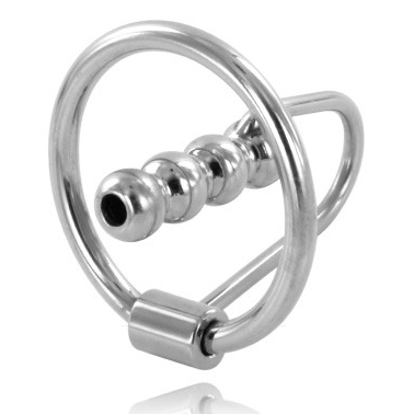 METAL HARD - KLIERENRING MET URETHRAL PLUG 30MM