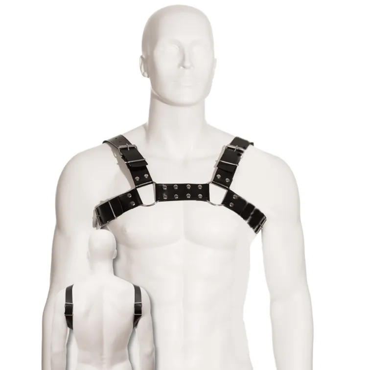 LEATHER BODY - ZWART BULLDOG-TUIG