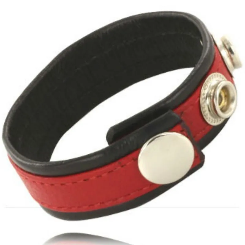 LEATHER BODY - VERSTELBARE LEATHERBAND VOOR PENIS ROOD-ZWART