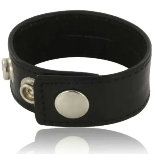 LEATHER BODY - VERSTELBARE ZWARTE LEATHERPENISBAND