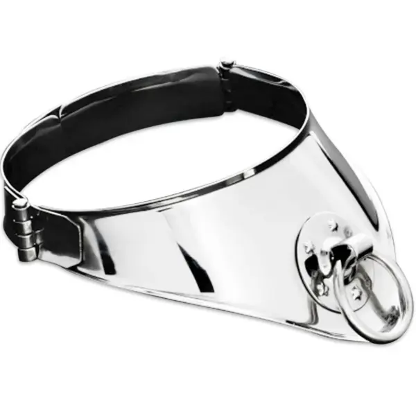 METAL HARD - BEPERKINGSHALSBAND MET RING EN HANGSLOT 12,5 CM