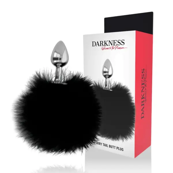 DARKNESS - EXTRA ANALE BUTTPLUG MET ZWARTE STAART 7 CM