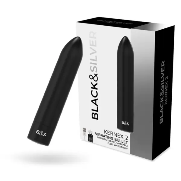 BLACK&SILVER - KERNEX 2 ZWARTE TRILLENDE MAGNETISCHE KOGEL