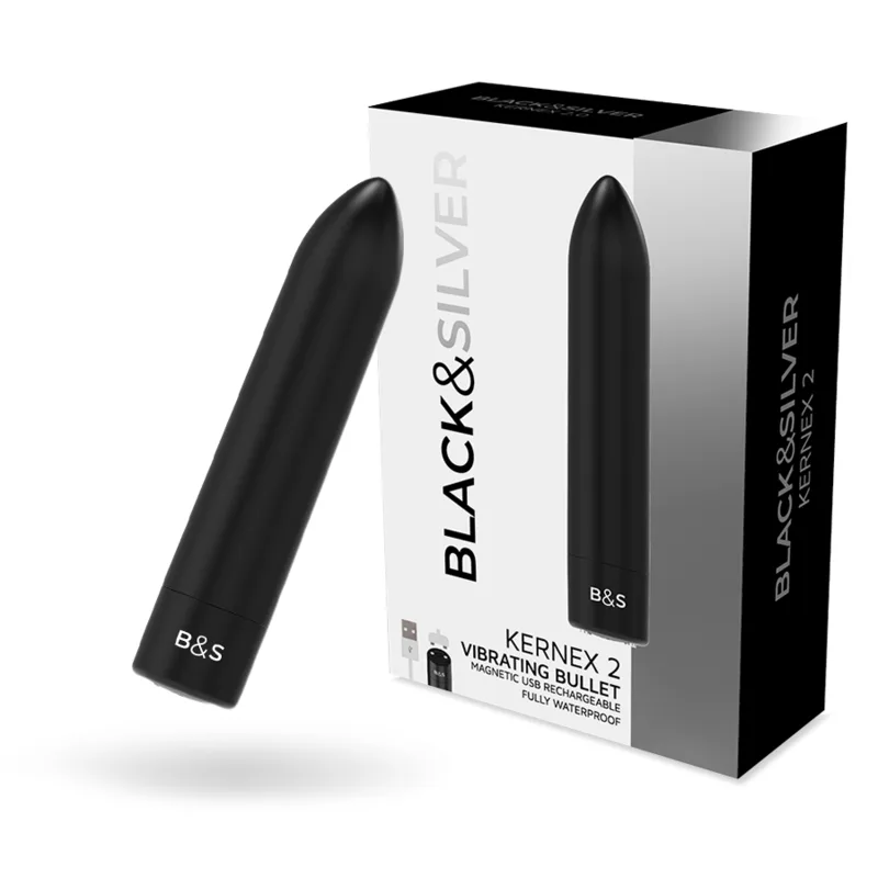 BLACK&SILVER - KERNEX 2 ZWARTE TRILLENDE MAGNETISCHE KOGEL