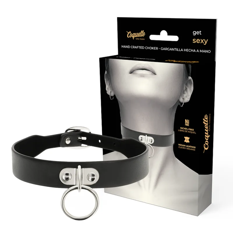 COQUETTE CHIC DESIRE - VEGAN LEDEREN KETTING VROUW FETISH ACCESSOIRE