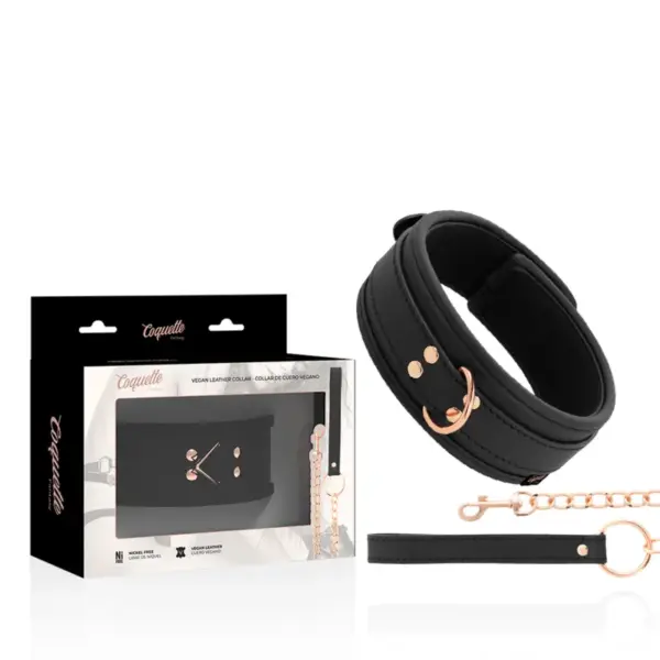 COQUETTE CHIC DESIRE - FANTASY VEGAN LEDEREN KETTING MET BAND EN NEOPREEN VOERING