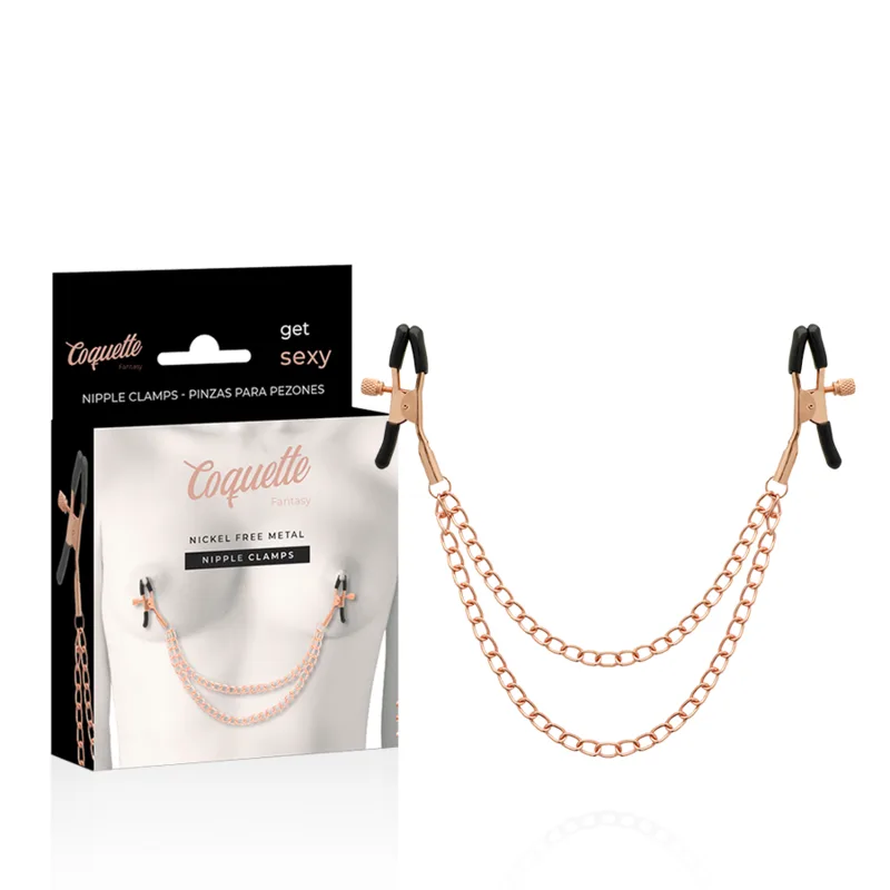 COQUETTE CHIC DESIRE - FANTASY METALEN TEPELKLEMMEN MET KETTING