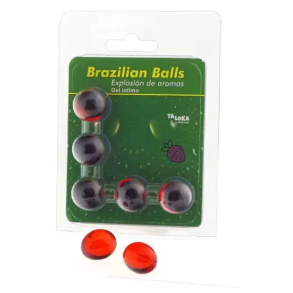 TALOKA - BRAZILIAANSE BALLEN AARDBEI INTIEME GEL 5 BALLEN