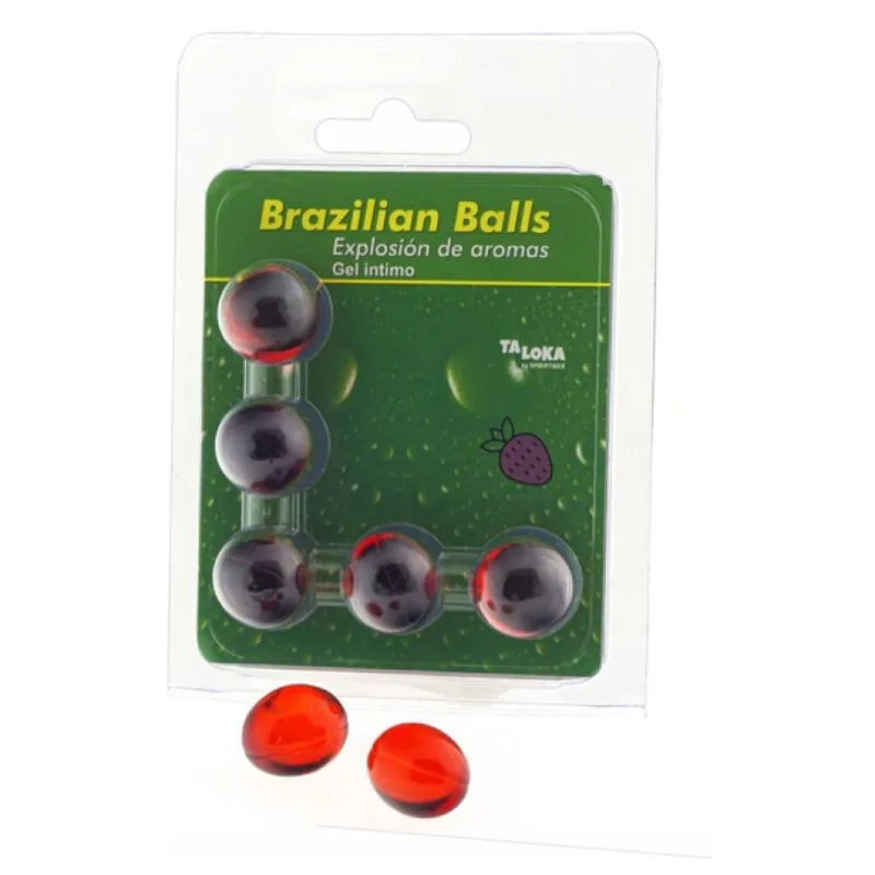 TALOKA - BRAZILIAANSE BALLEN AARDBEI INTIEME GEL 5 BALLEN