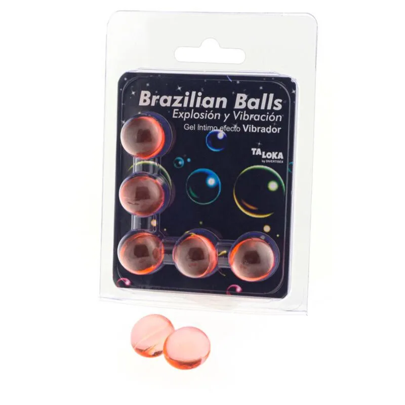 TALOKA - BRAZILIAANSE BALLEN SPANNENDE GEL VIBRATIE EFFECT 5 BALLEN