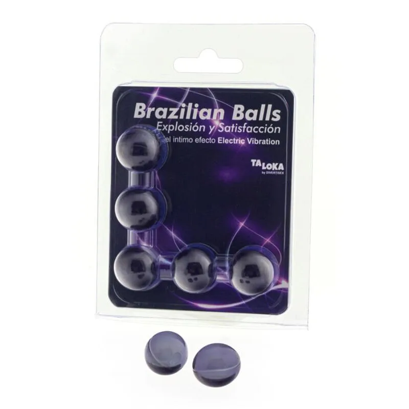 TALOKA - BRAZILIAANSE BALLEN SPANNENDE GEL ELEKTRISCH VIBRATIE-EFFECT 5 BALLEN
