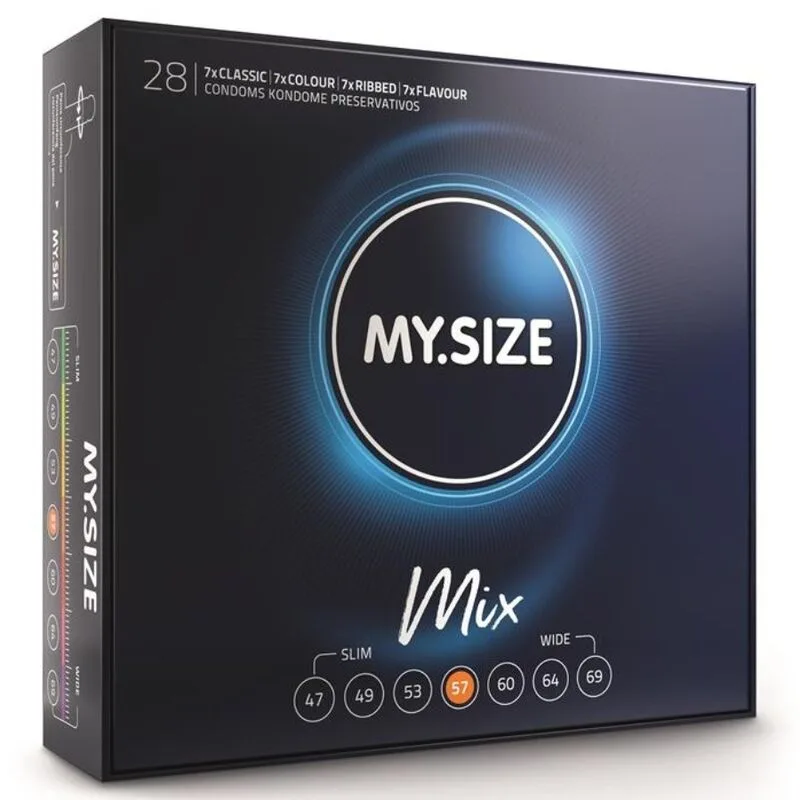 MY SIZE - MIX CONDOOMS 57 MM 28 STUKS