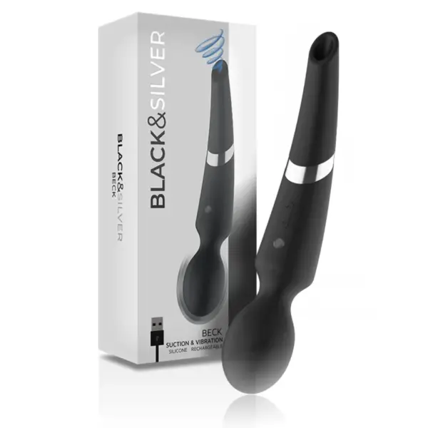 BLACK&SILVER - BECK-STOF EN ZUIGNAP 2 IN 1 SILICONEN