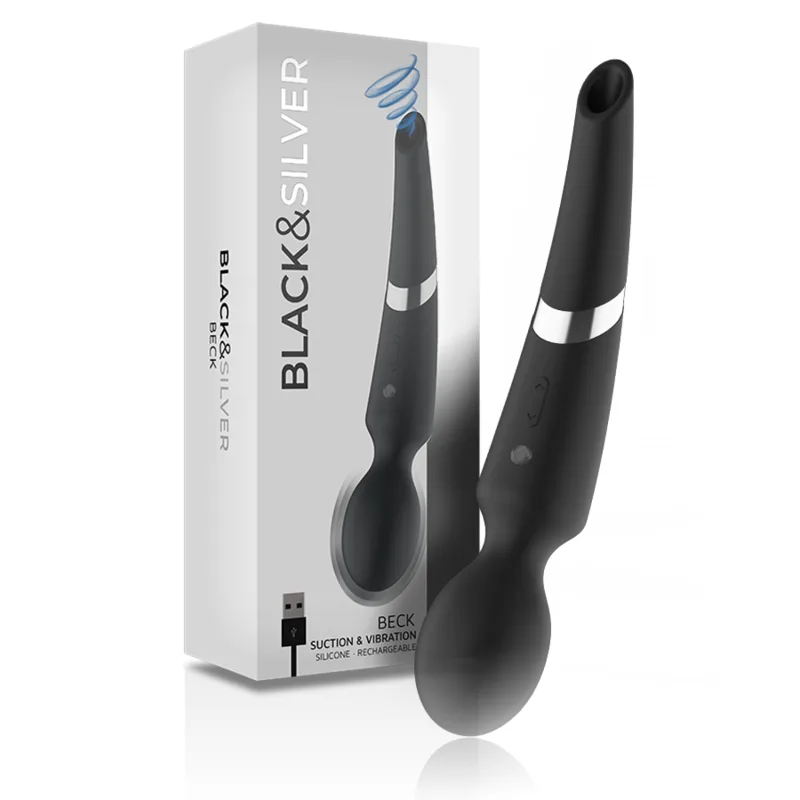 BLACK&SILVER - BECK-STOF EN ZUIGNAP 2 IN 1 SILICONEN