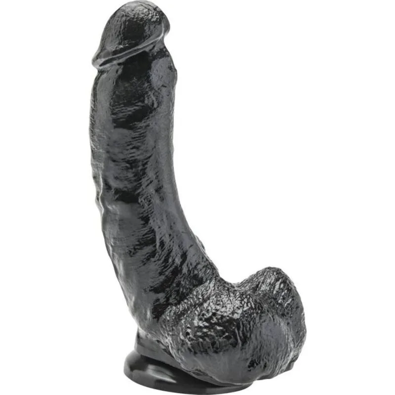 GET REAL - 20,5 CM DILDO MET ZWARTE TESTIKELEN
