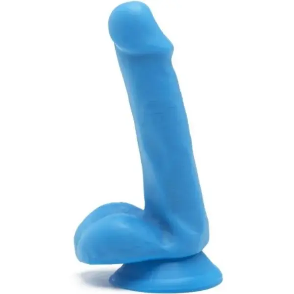 GET REAL - HAPPY DICKS DILDO 12 CM MET BLAUWE TESTIKELS
