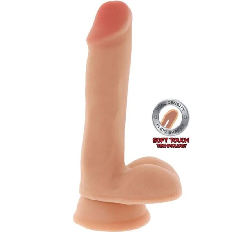 GET REAL - DUAL DENSITY DILDO 17 CM MET NATUURLIJKE TESTIKELEN