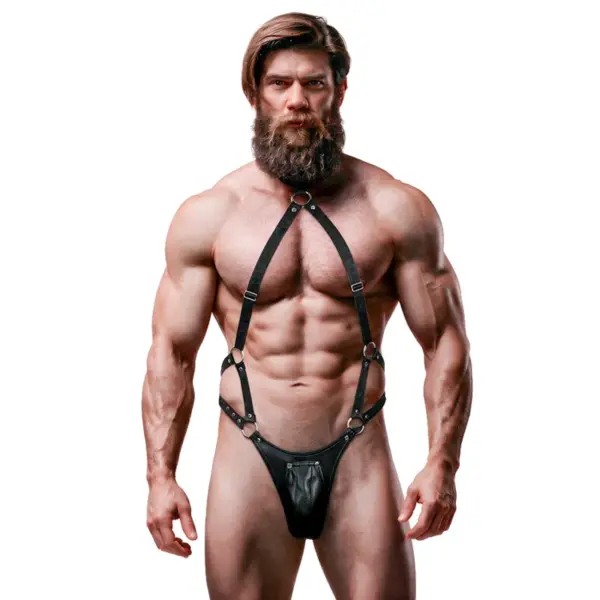 FETISH SUBMISSIVE ATTITUDE - HEREN ECO-LEDEREN JOCK STRAP HARNAS