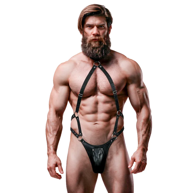 FETISH SUBMISSIVE ATTITUDE - HEREN ECO-LEDEREN JOCK STRAP HARNAS