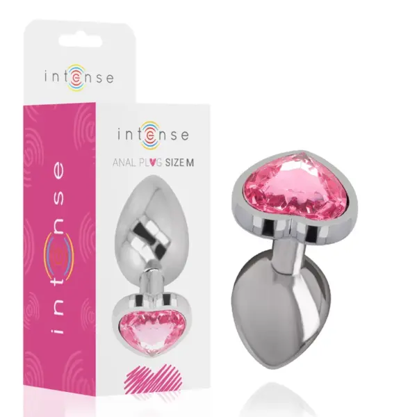 INTENSE - ROZE HART ALUMINIUM METALEN ANAAL PLUG MAAT M