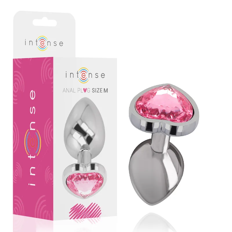 INTENSE - ROZE HART ALUMINIUM METALEN ANAAL PLUG MAAT M