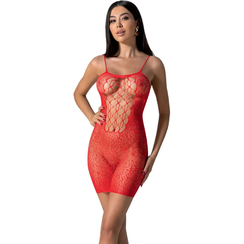PASSION - BS096 RODE BODYSTOCKING ÉÉN MAAT